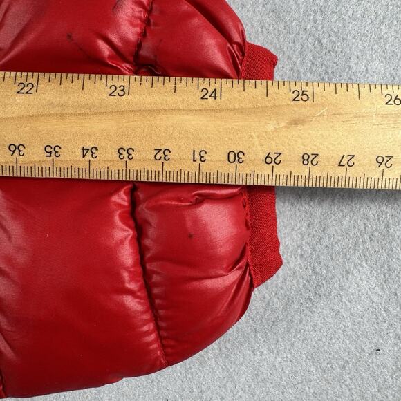 Old Navy Women M Red Lightweight Puffer Jacket Quilted Nylon Zip Front Athleisur - Picture 12 of 13